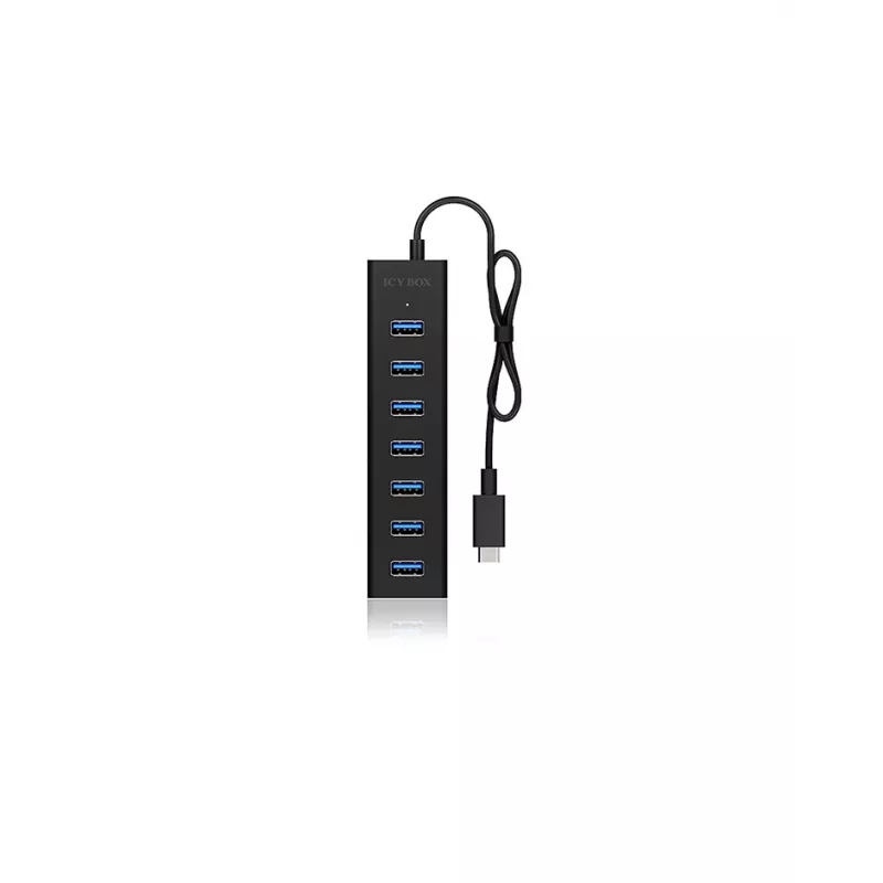 ICY BOX IB-HUB1700-C3 USB 3.2 Gen 1 (3.1 Gen 1) Type-C 5000 Mbit/s μαύρο
