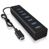 ICY BOX IB-HUB1700-C3 USB 3.2 Gen 1 (3.1 Gen 1) Type-C 5000 Mbit/s μαύρο