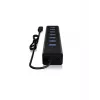 ICY BOX IB-HUB1700-C3 USB 3.2 Gen 1 (3.1 Gen 1) Type-C 5000 Mbit/s μαύρο