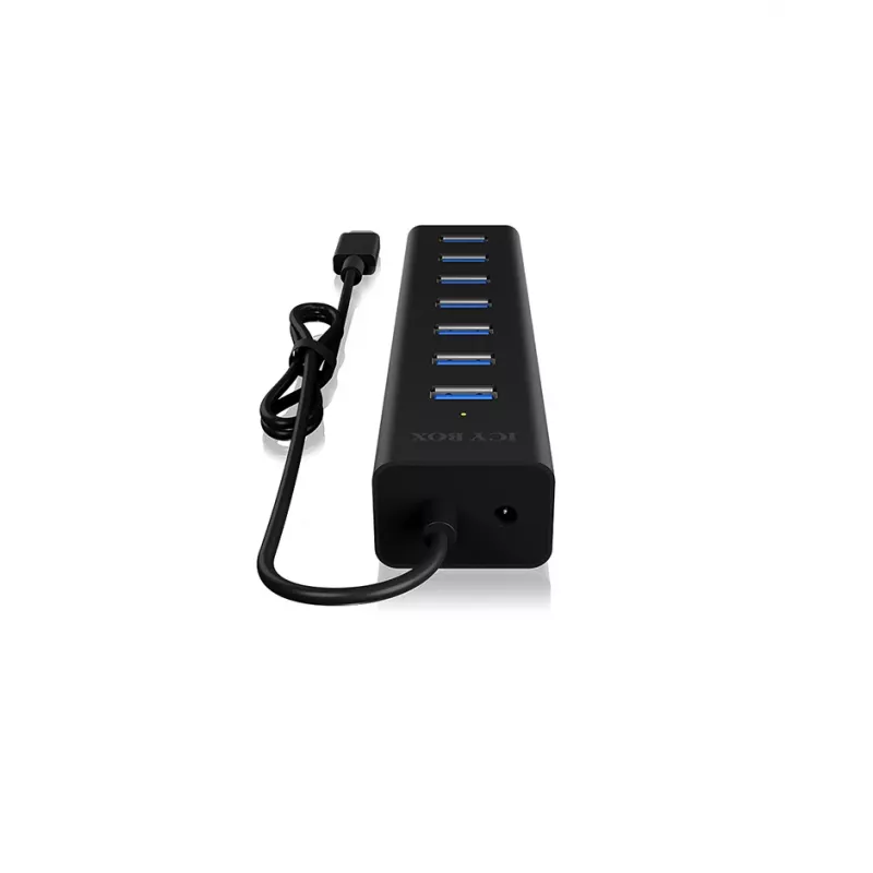 ICY BOX IB-HUB1700-C3 USB 3.2 Gen 1 (3.1 Gen 1) Type-C 5000 Mbit/s μαύρο