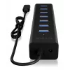 ICY BOX IB-HUB1700-C3 USB 3.2 Gen 1 (3.1 Gen 1) Type-C 5000 Mbit/s μαύρο