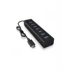 ICY BOX IB-HUB1700-C3 USB 3.2 Gen 1 (3.1 Gen 1) Type-C 5000 Mbit/s μαύρο