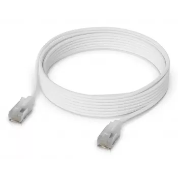 Καλώδιο δικτύου UBIQUITI UACC-CABLE-PATCH-EL-C6A-5M-W Cat6a 5 m RJ-45 διαφανές λευκό