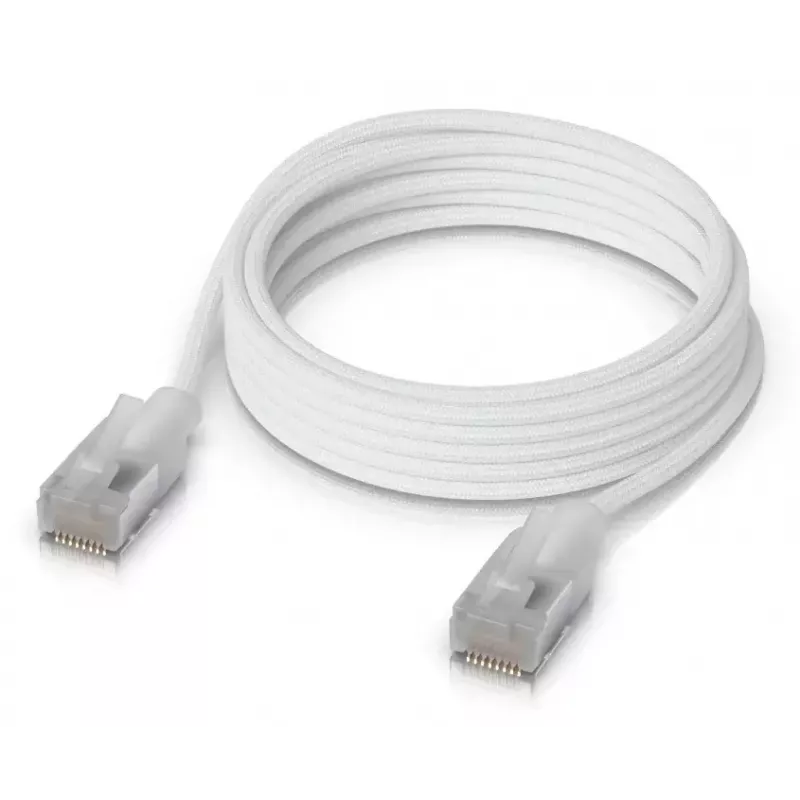 Καλώδιο δικτύου Ubiquiti UACC-Cable-Patch-EL-C6A-2M-W RJ-45 Cat6a 2m Διαφανές λευκό