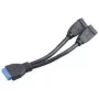 Καλώδιο USB 2 x USB A Akasa AK-CBUB09-15BK μαύρο