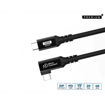 Καλώδιο USB Microconnect USB3.2CC01-A 1m USB C 20 Gbit/s μαύρο