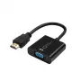 Microconnect HDMVGA2B Καλώδιο προσαρμογέα βίντεο 0,15 m VGA (D-Sub) HDMI Type-A (Standard) Μαύρο