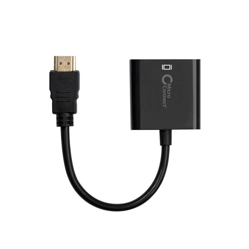 Microconnect HDMVGA2B Καλώδιο προσαρμογέα βίντεο 0,15 m VGA (D-Sub) HDMI Type-A (Standard) Μαύρο