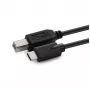MicroConnect USB3.1C2B3 καλώδιο USB-C σε USB 2.0 τύπου B, αρσενικό–αρσενικό, 3 μ., μαύρο
