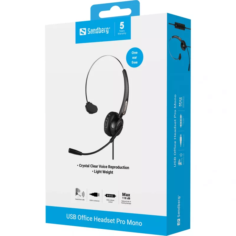 Ακουστικό Sandberg USB Office Headset Pro Mono