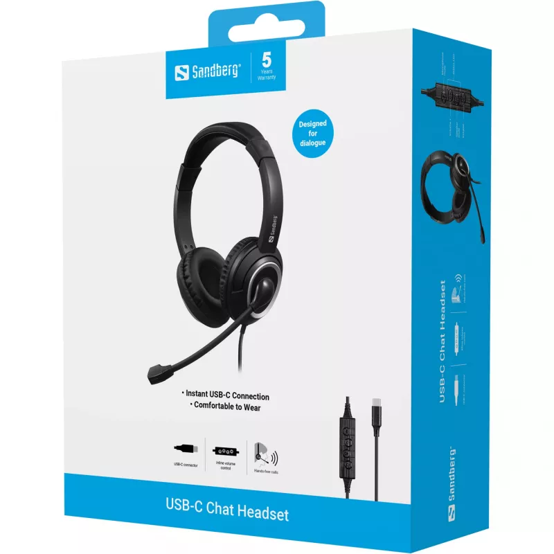 Ακουστικό Sandberg USB-C Chat Headset