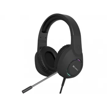 Headset SANDBERG BossBlaster USB — ενσύρματο gaming headset, 20–20000 Hz, καλώδιο 2 m, 240 g, μαύρο
