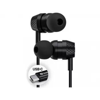 Headset Sandberg USB-C/A In-Earset με μικρόφωνο line