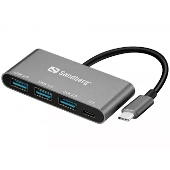 USB-C σε 3xUSB 3.0 Hub + PD Sandberg 136-03