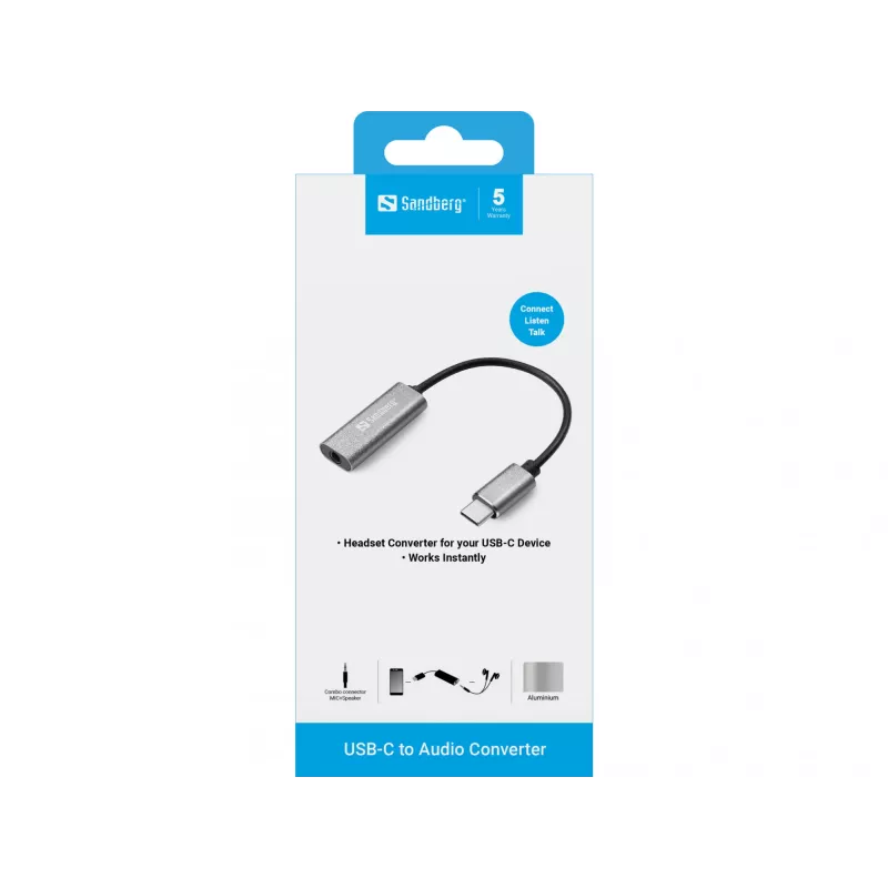 Προσαρμογέας ήχου Sandberg USB-C 136-27