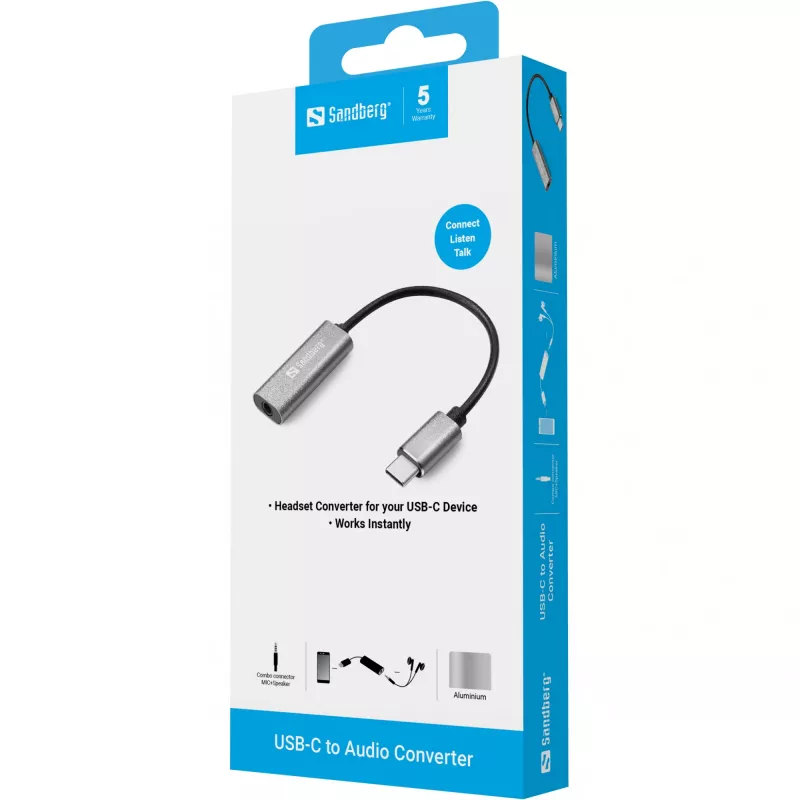 Προσαρμογέας ήχου Sandberg USB-C 136-27