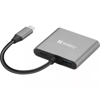 Sandberg USB-C Dock 2xHDMI+USB+PD μέγιστη ανάλυση 3840x2160