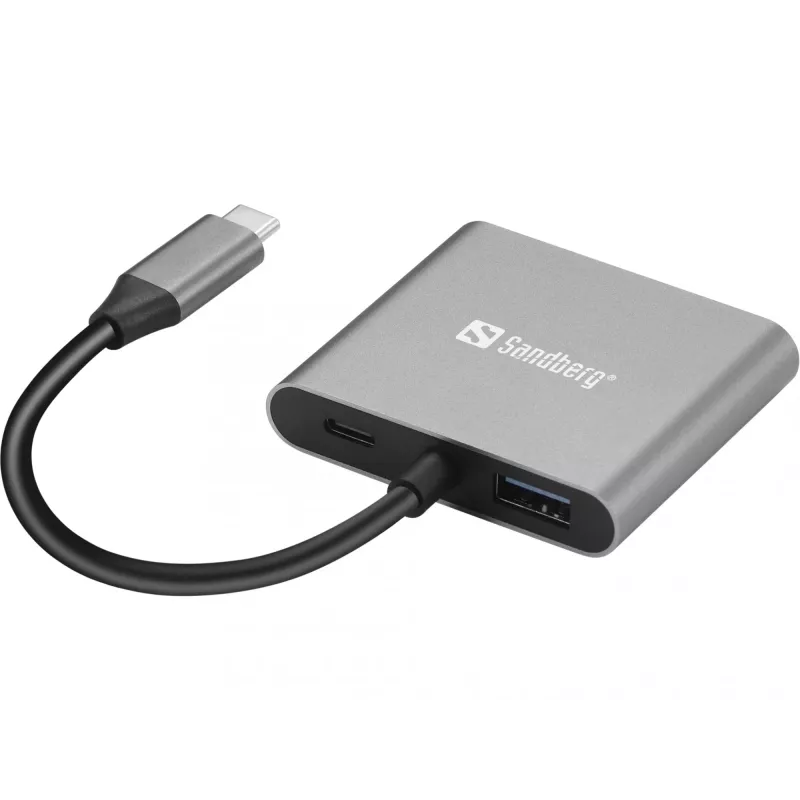 Sandberg USB-C Dock 2xHDMI+USB+PD μέγιστη ανάλυση 3840x2160