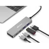 Sandberg USB-C σε 2xUSB-A + 2xUSB-C Hub γκρι αλουμίνιο