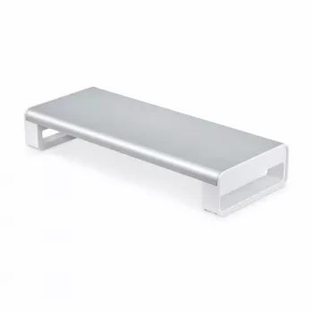StarTech.com Εργονομική βάση οθόνης, έως 15 kg, σταθερό ύψος 9 cm, βάση για οθόνη υπολογιστή/Laptop, πλατφόρμα χάλυβα, γρήγορη συναρμολόγηση, βελτιστοποίηση επιφάνειας γραφείου