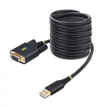 StarTech.com Καλώδιο προσαρμογέα USB σε σειριακό null modem 10ft (3m), βίδες/παξιμάδια DB9 αντικαταστάσιμα, COM Retention, USB-A σε RS232, FTDI, Προστασία ESD Επίπεδο 4, Windows/macOS/ChromeOS/Linux - Ανθεκτικό περίβλημα TPE