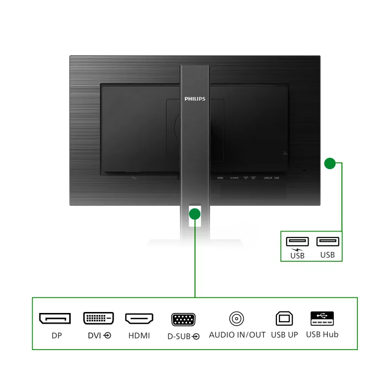 Philips 242B1G/00 Οθόνη υπολογιστή 60,5 cm (23,8 ίντσες) 1920 x 1080 Pixel Full HD LED Μαύρο