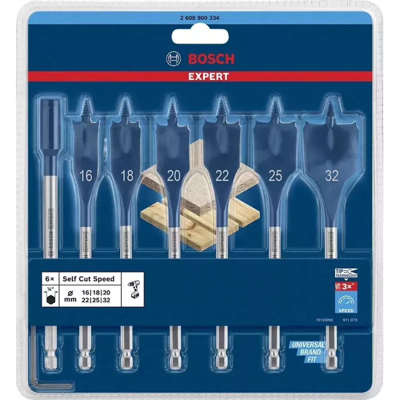 Bosch 2 608 900 334 Τρυπάνι Spadebohrer 7 τεμ.