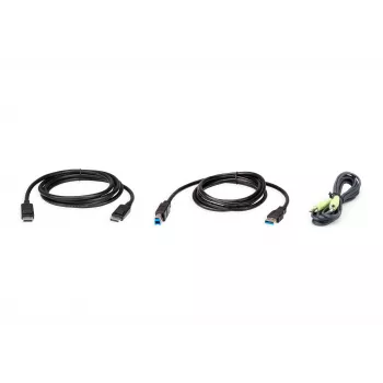 ATEN 2L-7D02UDPX3 σετ καλωδίων KVM USB DisplayPort, 2 m, για CS19208/CS19216