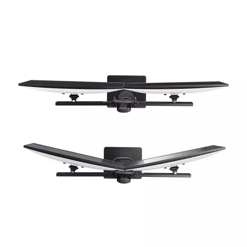 StarTech.com 2MC1S-MONITOR-STAND Crossbar βάση γραφείου για δύο οθόνες 17–27 ιντσών, VESA, πλαστικό/αλουμίνιο/ατσάλι, μαύρη