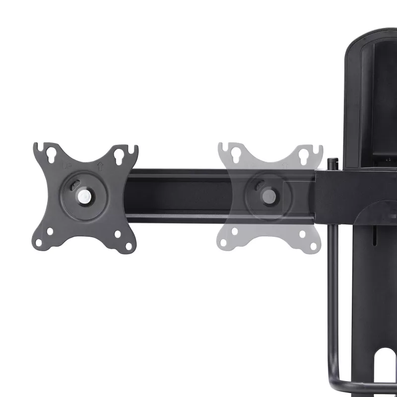StarTech.com 2MC1S-MONITOR-STAND Crossbar βάση γραφείου για δύο οθόνες 17–27 ιντσών, VESA, πλαστικό/αλουμίνιο/ατσάλι, μαύρη