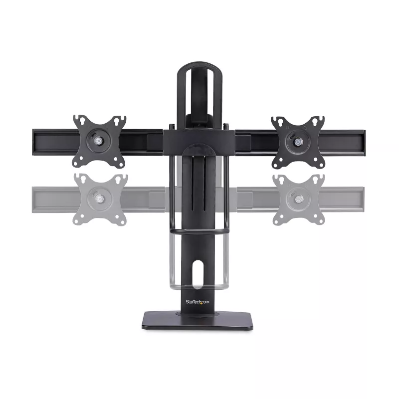 StarTech.com 2MC1S-MONITOR-STAND Crossbar βάση γραφείου για δύο οθόνες 17–27 ιντσών, VESA, πλαστικό/αλουμίνιο/ατσάλι, μαύρη
