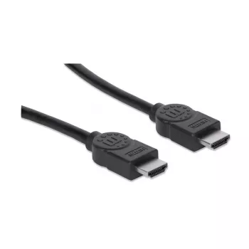 Καλώδιο HDMI με Ethernet Manhattan, 1080p@60Hz (High Speed), 10m, αρσενικό σε αρσενικό, Μαύρο, Πλήρως θωρακισμένο, Επιχρυσωμένες επαφές, Εφ' όρου ζωής εγγύηση