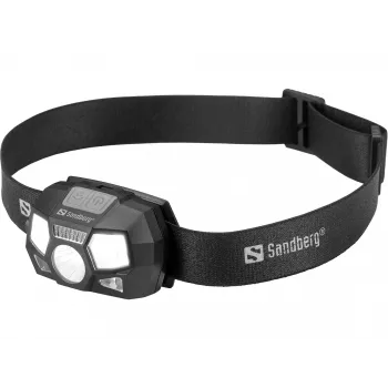 Φακός κεφαλής Sandberg 5in1 Recharge Sensor LED 200 lm μαύρο