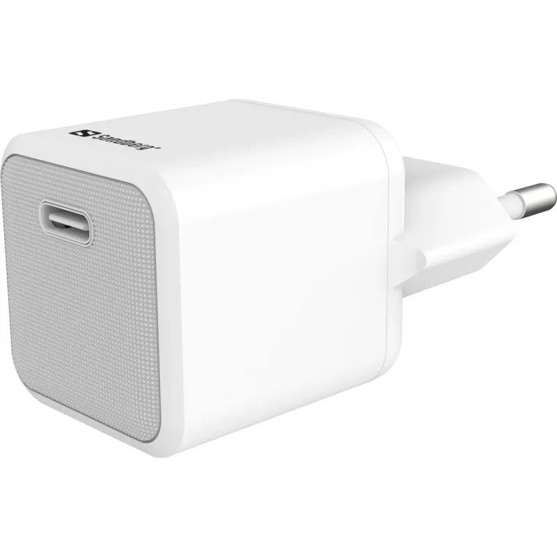 Φορτιστής AC Sandberg 20W USB-C + Lightning 1M ταχεία φόρτιση λευκό