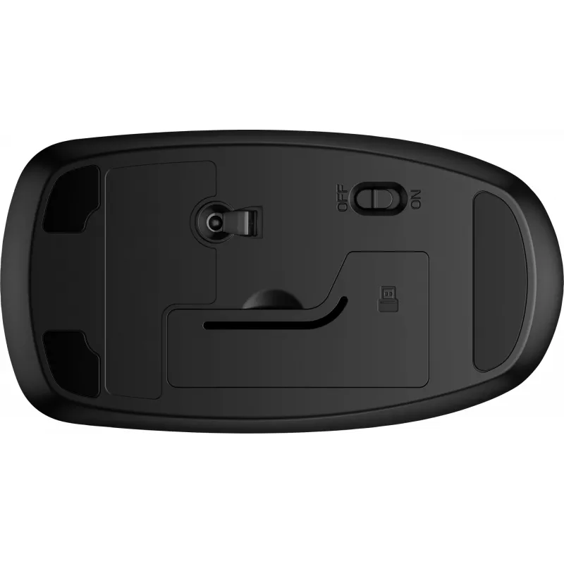 HP 235 ασύρματο ποντίκι, οπτικό, 3 πλήκτρα, 2,4 GHz, δέκτης USB, μαύρο