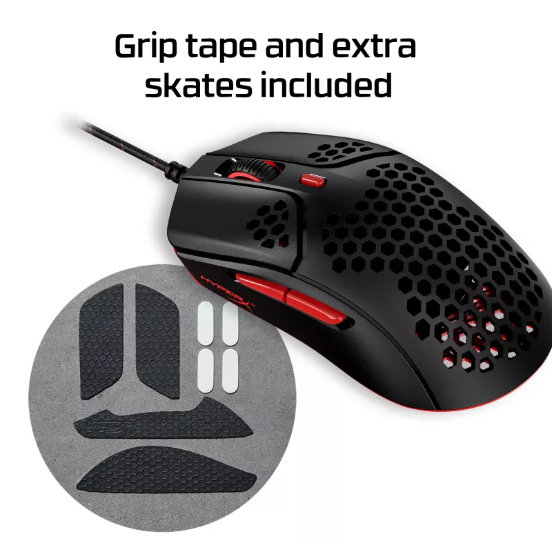 HyperX Pulsefire Haste - Ποντίκι Gaming (Μαύρο-Κόκκινο)