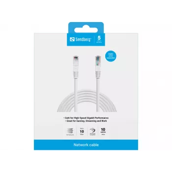 Καλώδιο δικτύου Sandberg UTP Cat6 10m RJ-45 λευκό