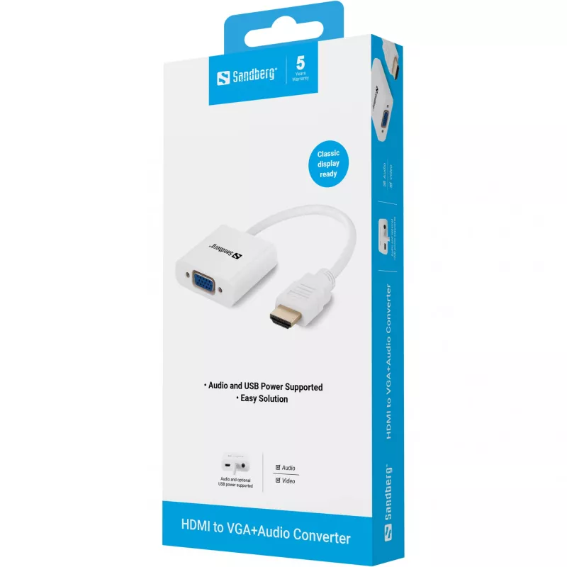 Μετατροπέας HDMI σε VGA+Audio Sandberg 508-77