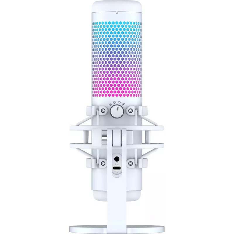 HyperX QuadCast S - μικρόφωνο USB (λευκό-γκρι) - φωτισμός RGB