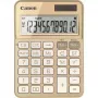 Επιτραπέζιος υπολογιστής Canon KS-125KB με οθόνη 12 ψηφίων, λειτουργίες φόρου, μπαταρία/ηλιακό, χρυσό