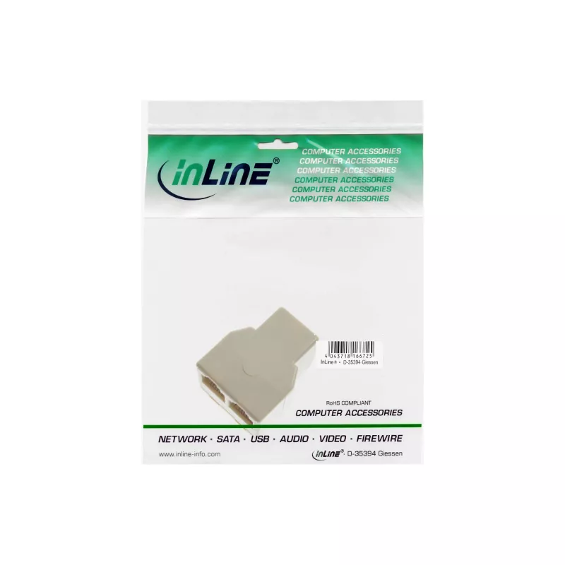 Διακλαδωτής InLine Modular 1x υποδοχή RJ12 / 2x υποδοχή RJ12 69999B