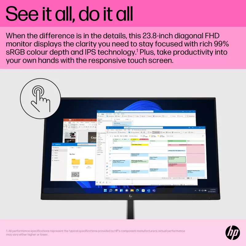 Οθόνη HP E24t G5 23,8 ίντσες Touch Full HD LCD 1920x1080