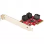 Κάρτα StarTech.com SATA PCIe – Κάρτα επέκτασης 6-Port PCIe SATA – 6 Gbit/s – Low/Full Profile – Στοιβαγμένες θύρες SATA – ASM1166 Non-RAID – Μετατροπέας PCI Express σε SATA