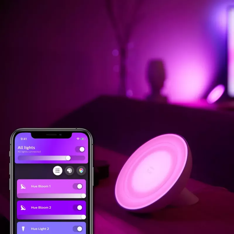 Έξυπνη επιτραπέζια λάμπα Philips Hue White and Colour Ambience Bloom