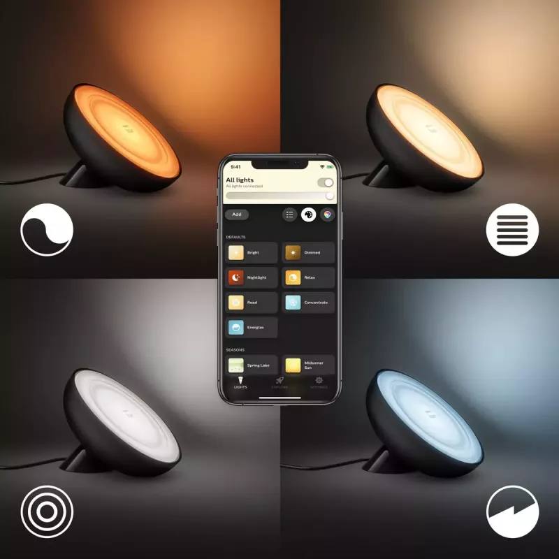 Έξυπνη επιτραπέζια λάμπα Philips Hue White and Colour Ambience Bloom