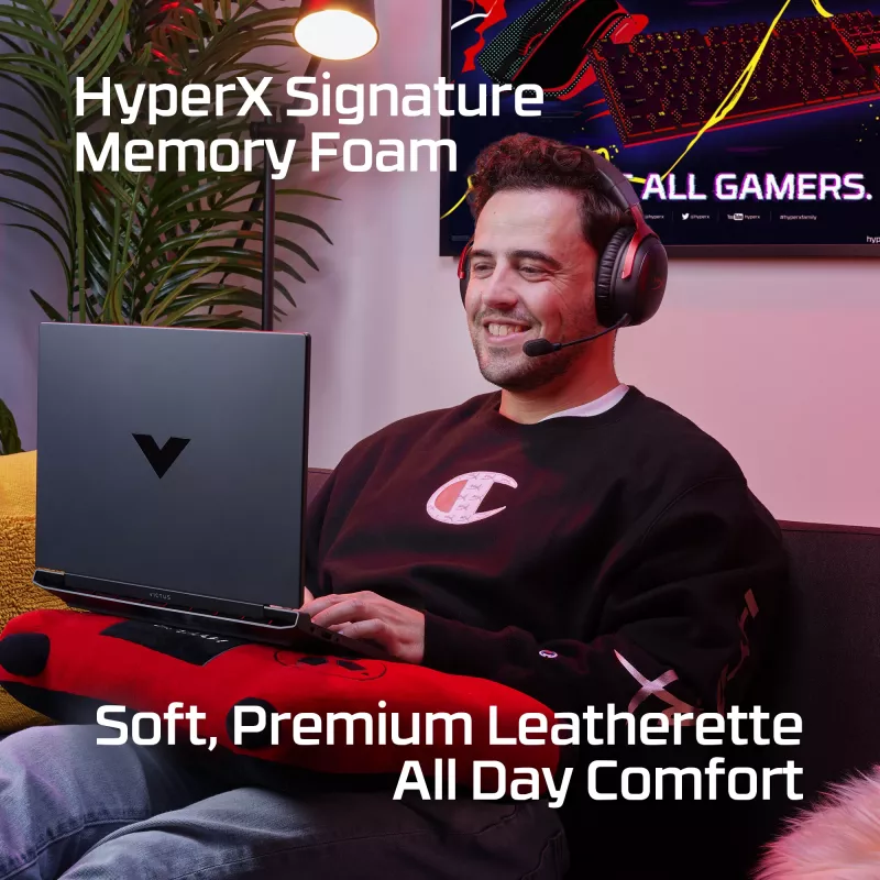 HyperX Cloud III Wireless - Gaming Headset, Μαύρο; Κόκκινο, Κίνα, περιωτιαίο, κλειστού τύπου, ενεργό, 155 mm