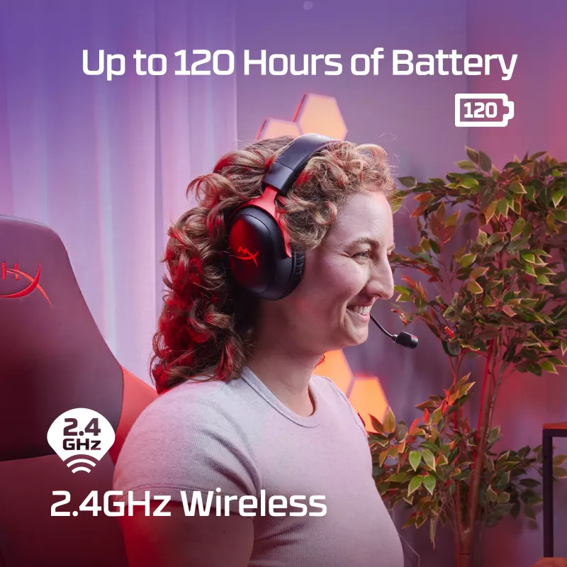 HyperX Cloud III Wireless - Gaming Headset, Μαύρο; Κόκκινο, Κίνα, περιωτιαίο, κλειστού τύπου, ενεργό, 155 mm