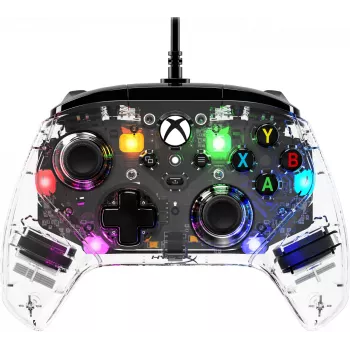 HyperX Clutch Gladiate – ενσύρματο χειριστήριο Gaming-RGB – Xbox, Gamepad, Xbox One, Xbox Series X, ενσύρματο, USB, USB Type-A, USB Type-C, διαφανές