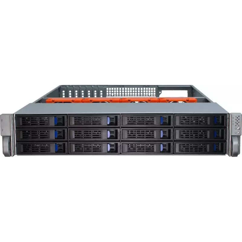 Κουτί διακομιστή Inter-Tech IPC 2U-2412 Rack Μαύρο, Ασημί
