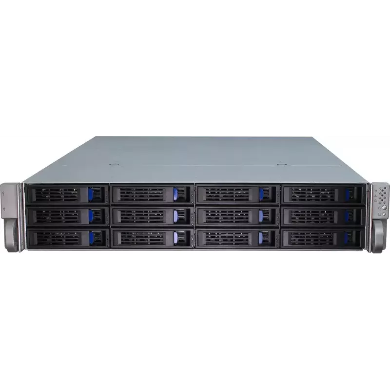 Κουτί διακομιστή Inter-Tech IPC 2U-2412 Rack Μαύρο, Ασημί